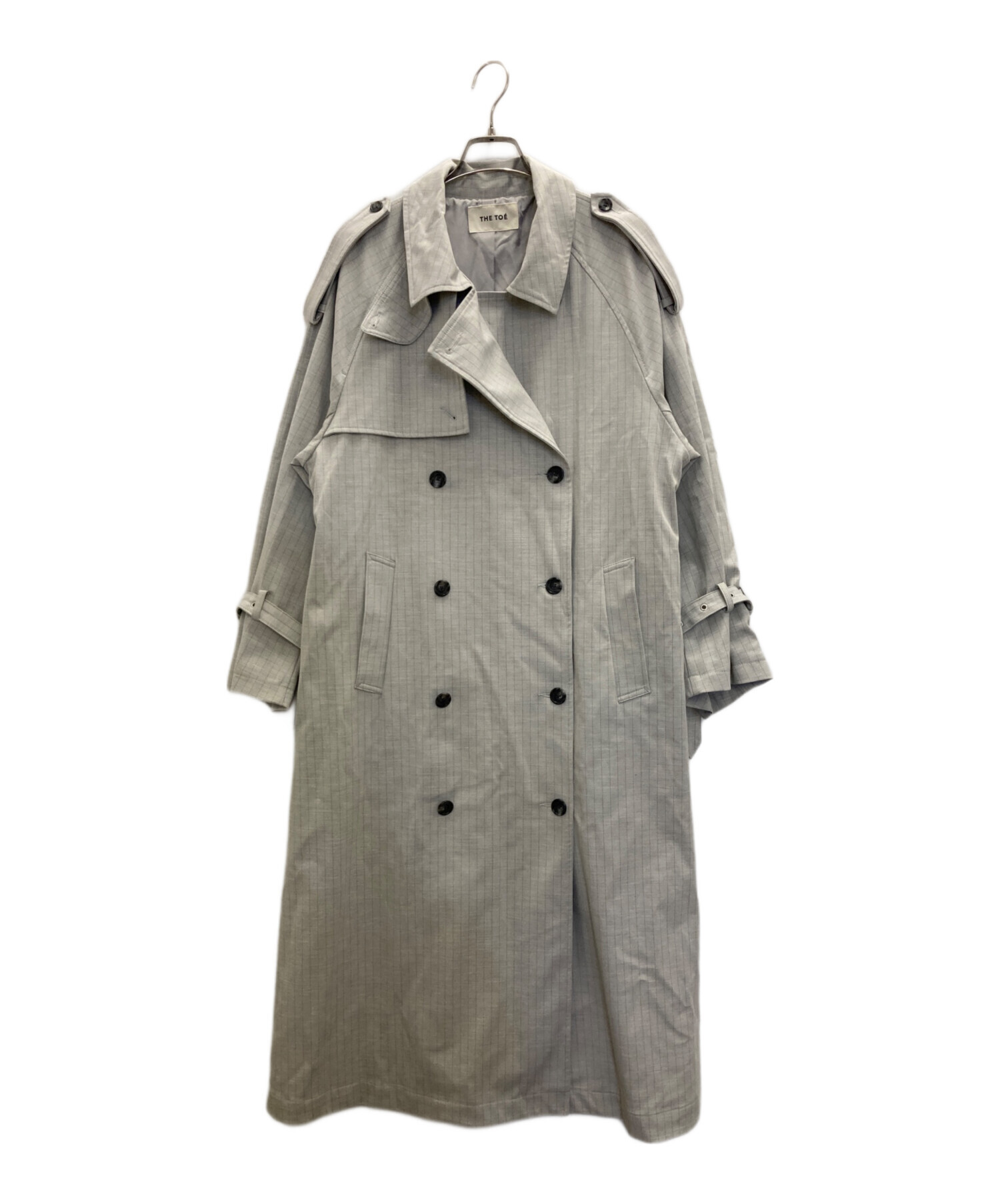 マロン【不良あり】THE TOE Tiergarten Coat 中古・古着通販】THE TOE (ザ・トゥー) Meteora Trench Coat グレー