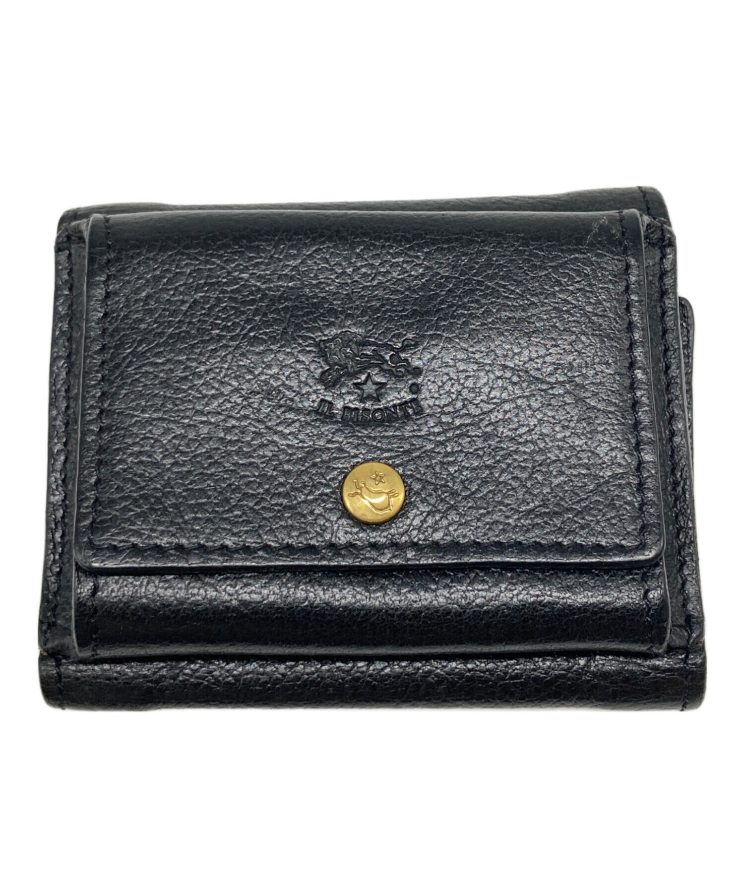 中古・古着通販】IL BISONTE (イル ビゾンテ) 3つ折り財布 ブラック 