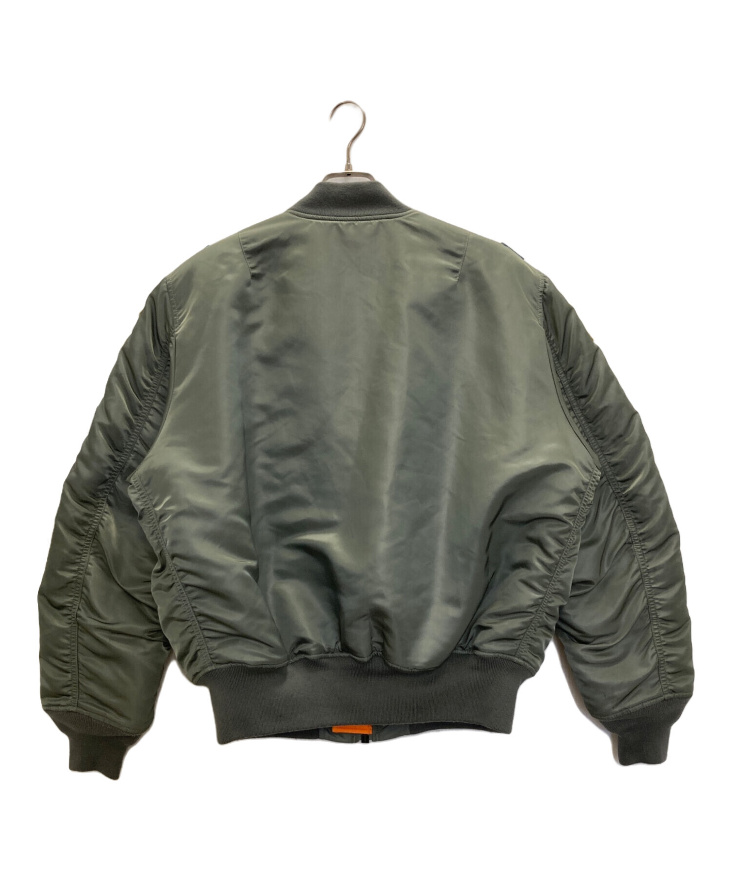中古・古着通販】ALPHA (アルファ) フルパッチMA-1 オリーブ サイズ:L