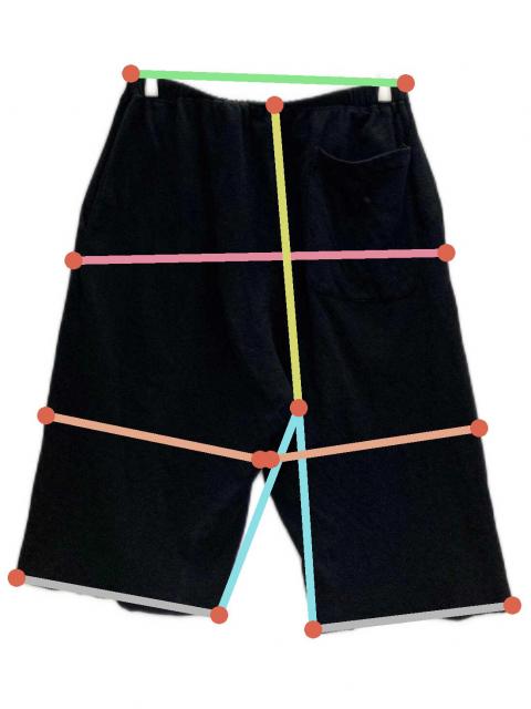 中古・古着通販】COMOLI (コモリ) LWコットン裏毛 ショーツ ブラック
