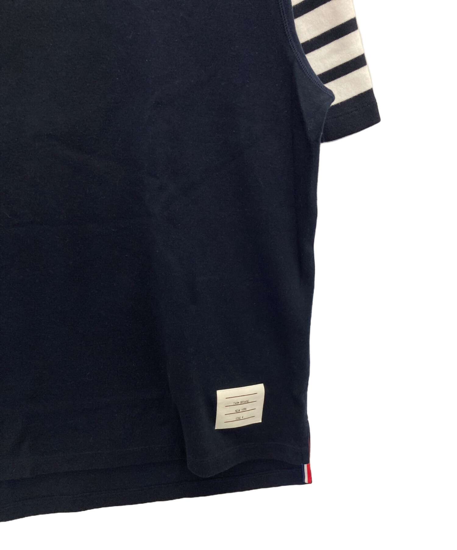 中古・古着通販】Thom Browne (トムブラウン) 4-BAR Tシャツ ネイビー