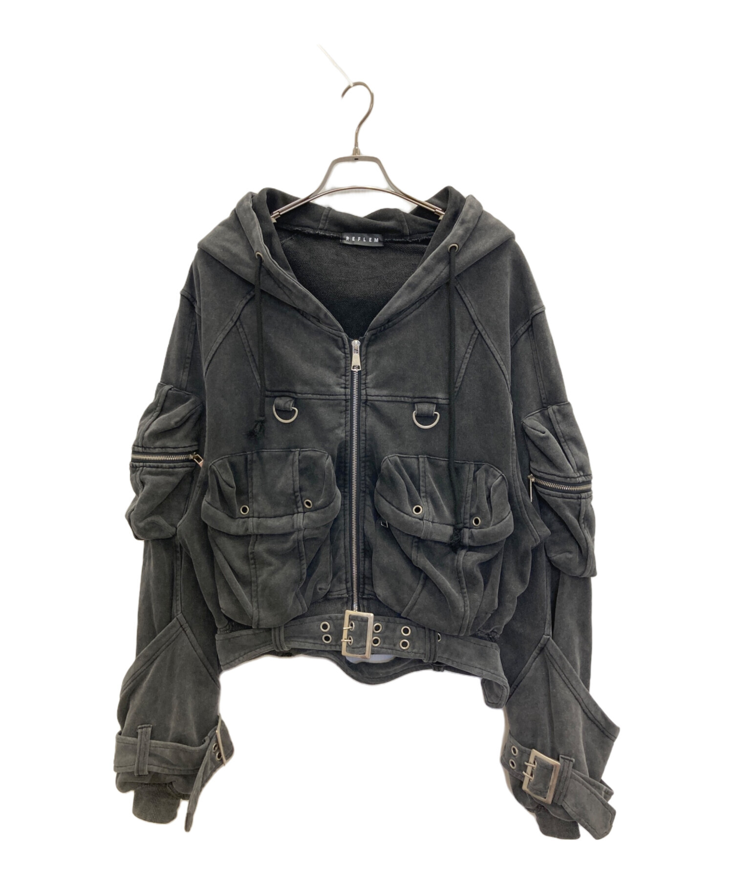中古・古着通販】REFLEM (レフレム) ジップパーカー グレー サイズ