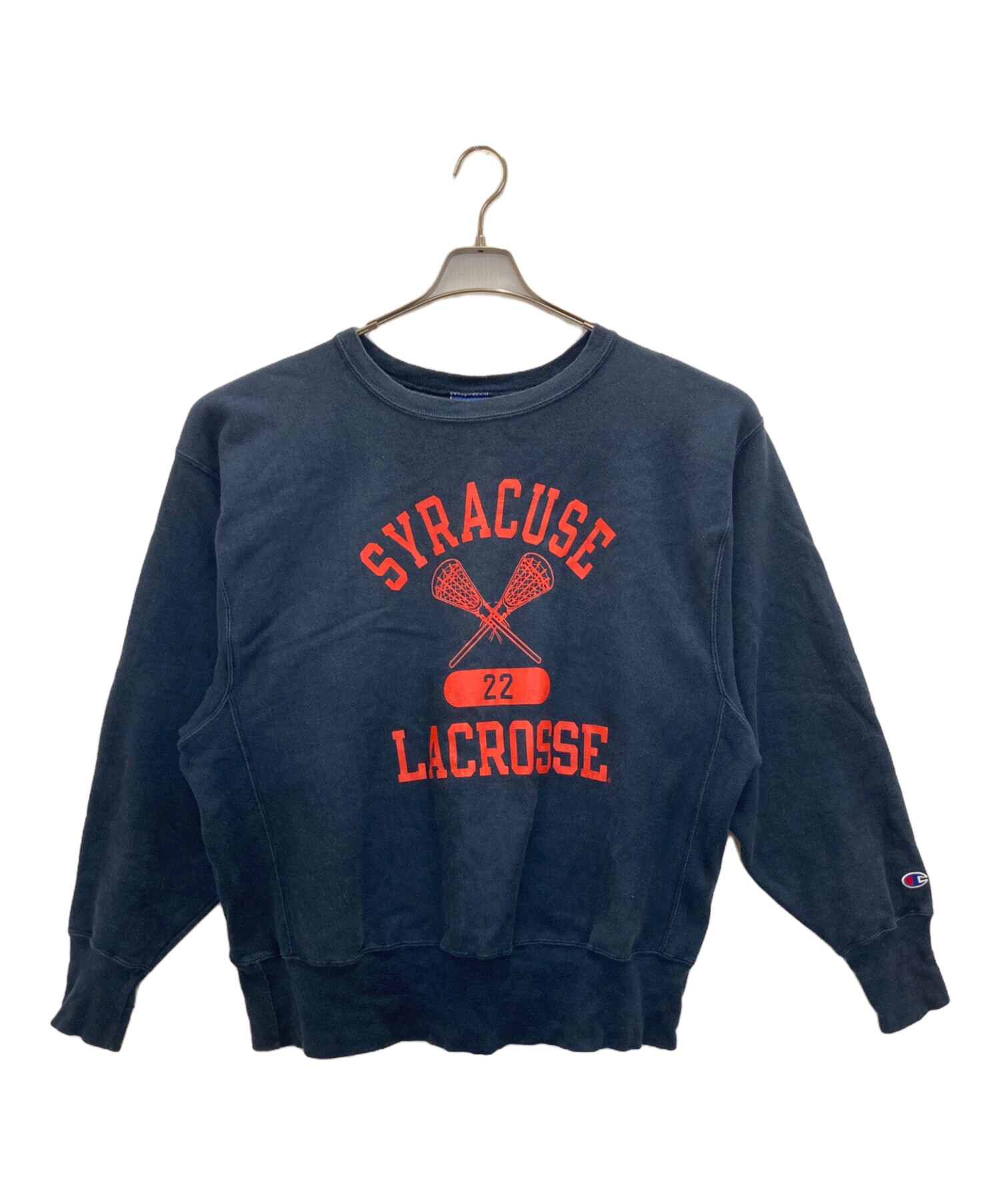 00s チャンピオン リバースウィーブ XXL カレッジロゴ 紺 ネイビー 古着 中古・古着通販】Champion REVERSE WEAVE (チャンピオン リバース