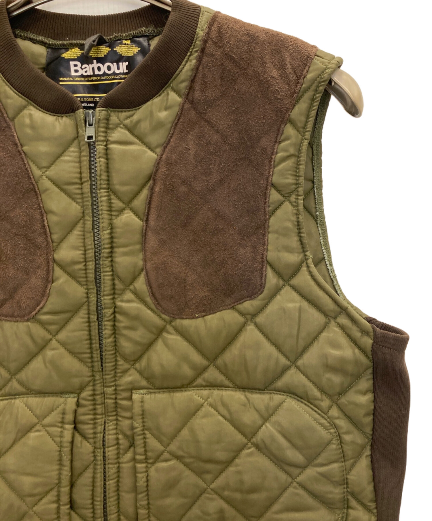 中古・古着通販】Barbour (バブアー) キルティングベスト オリーブ