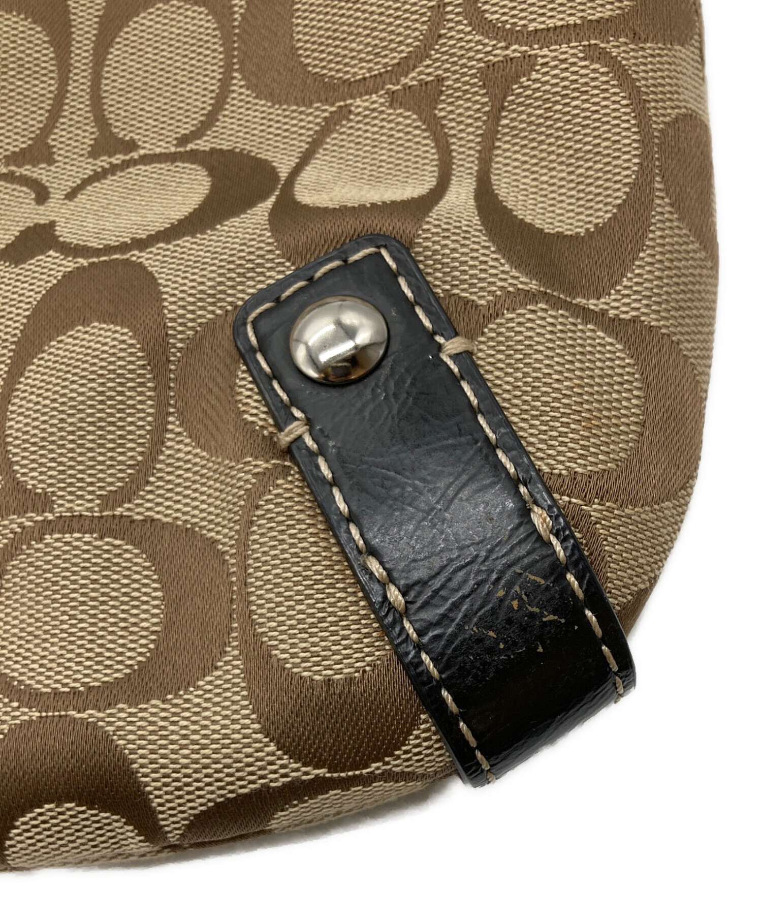 未使用品 COACH シグネチャー ショルダーバッグ ホーボーバッグ 中古・古着通販】COACH (コーチ) シグネチャーショルダーバッグ