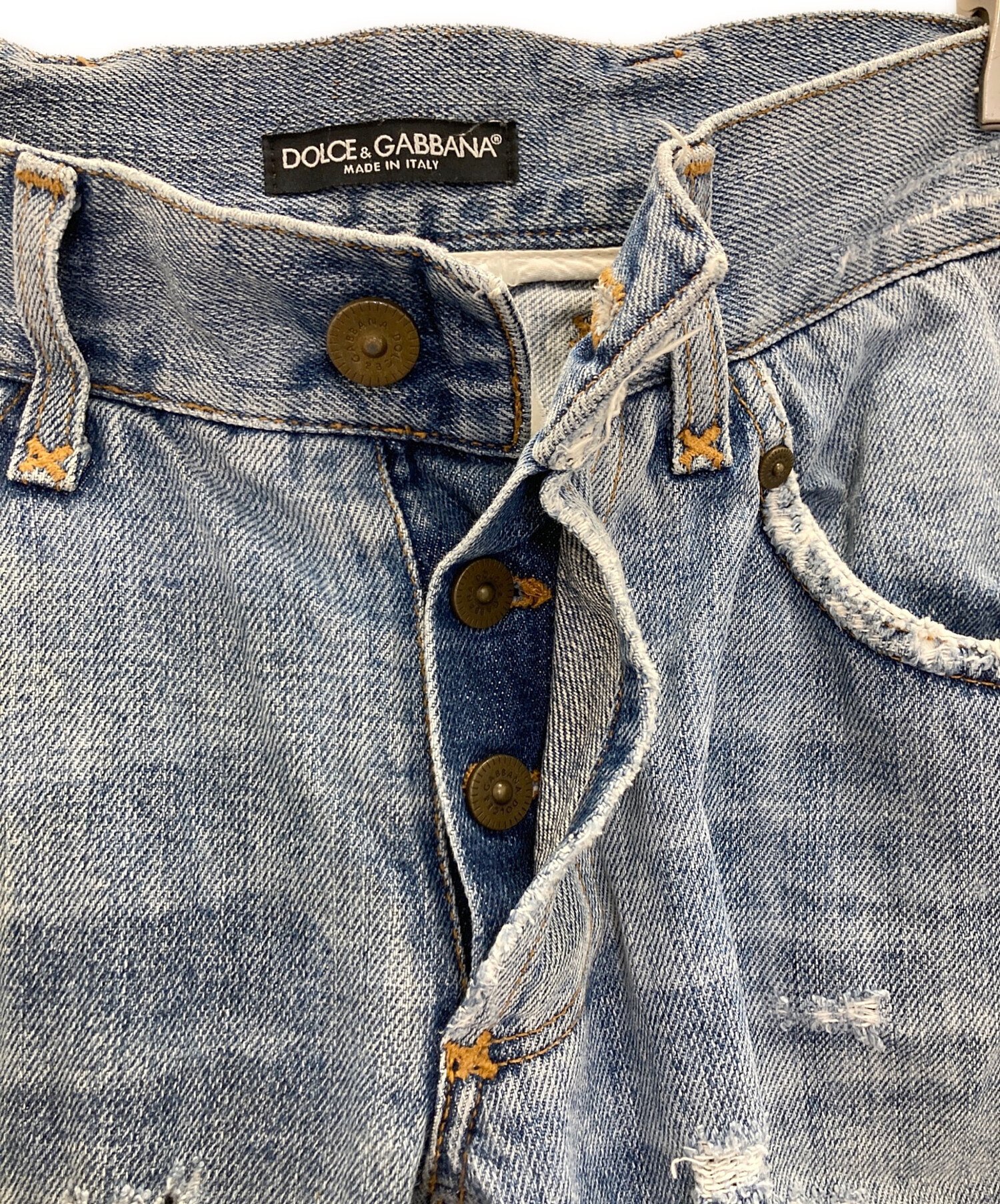 ドルチェ＆ガッバーナ デニムパンツ 46 ダメージ加工 イタリア製 中古・古着通販】DOLCE & GABBANA (ドルチェ＆ガッバーナ) ダメージ