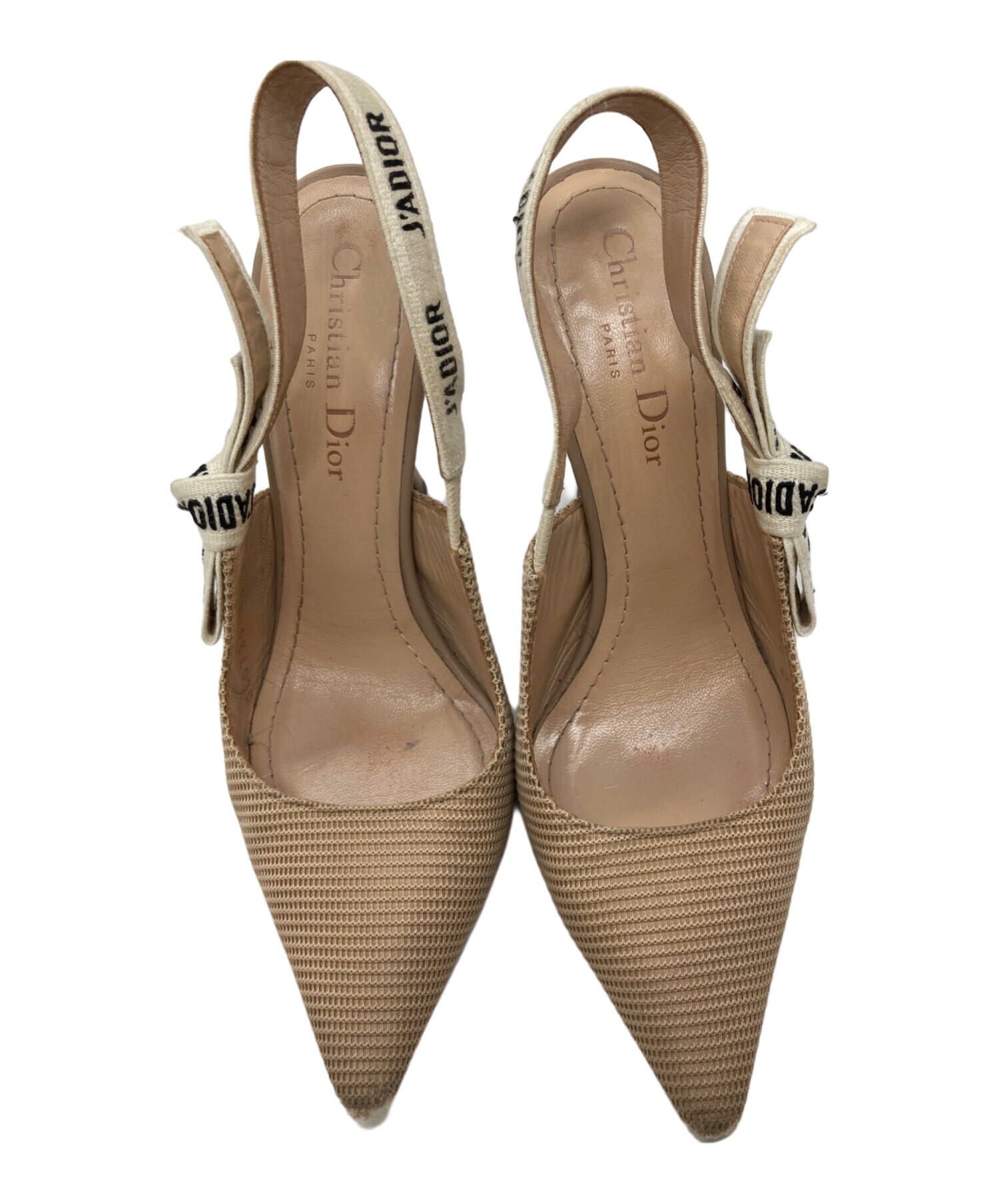 【美品】Dior J'ADIOR スリングバック サンダル ベージュ 35.5 中古・古着通販】Christian Dior (クリスチャン ディオール) J'ADIOR