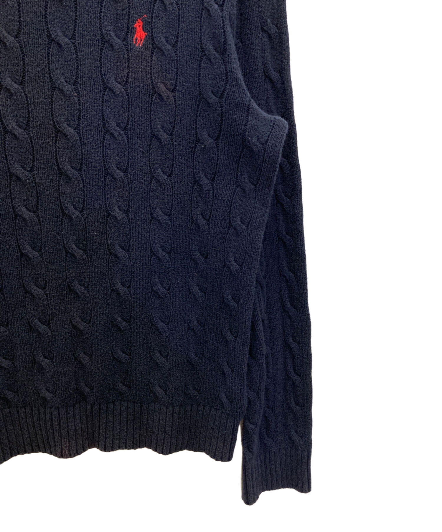 ラスト１点！【新品タグ付き】ポロ ラルフローレン ケーブルニット 紺ネイビーM 中古・古着通販】POLO RALPH LAUREN (ポロ・ラルフローレン) ポニー
