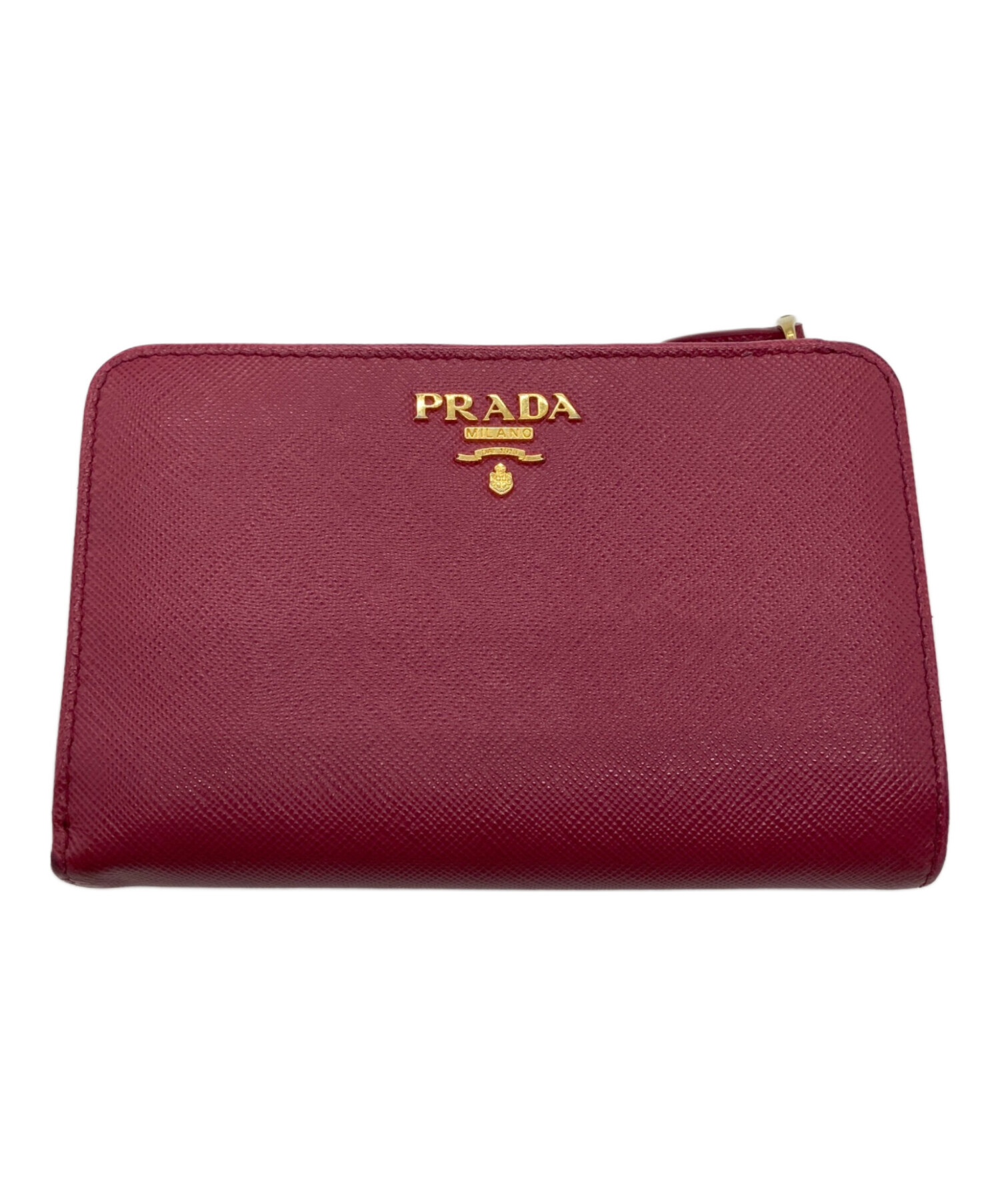 中古・古着通販】PRADA (プラダ) サフィアーノ 二つ折り財布 ピンク 
