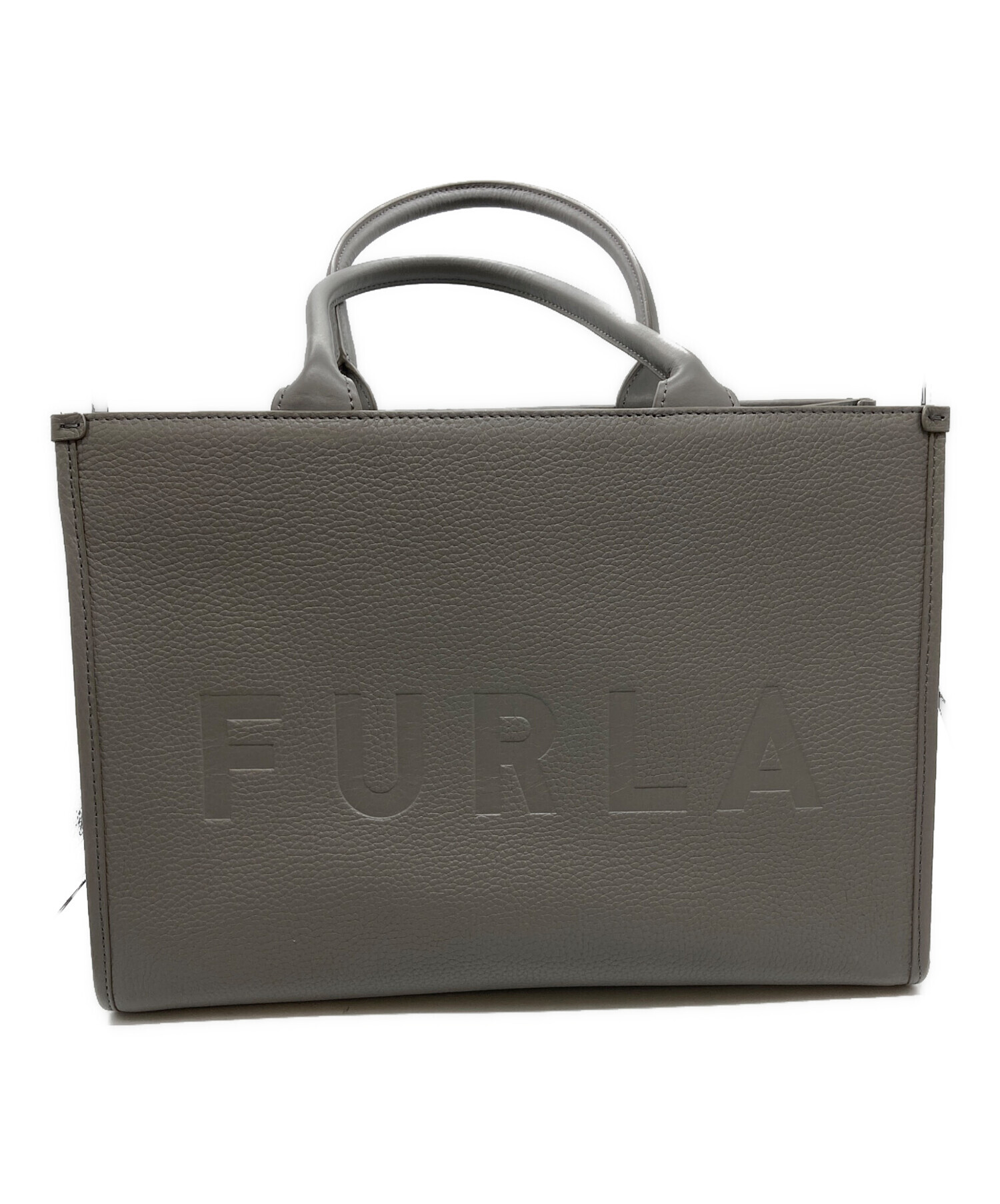 中古・古着通販】FURLA (フルラ) トップハンドルバッグ グレー