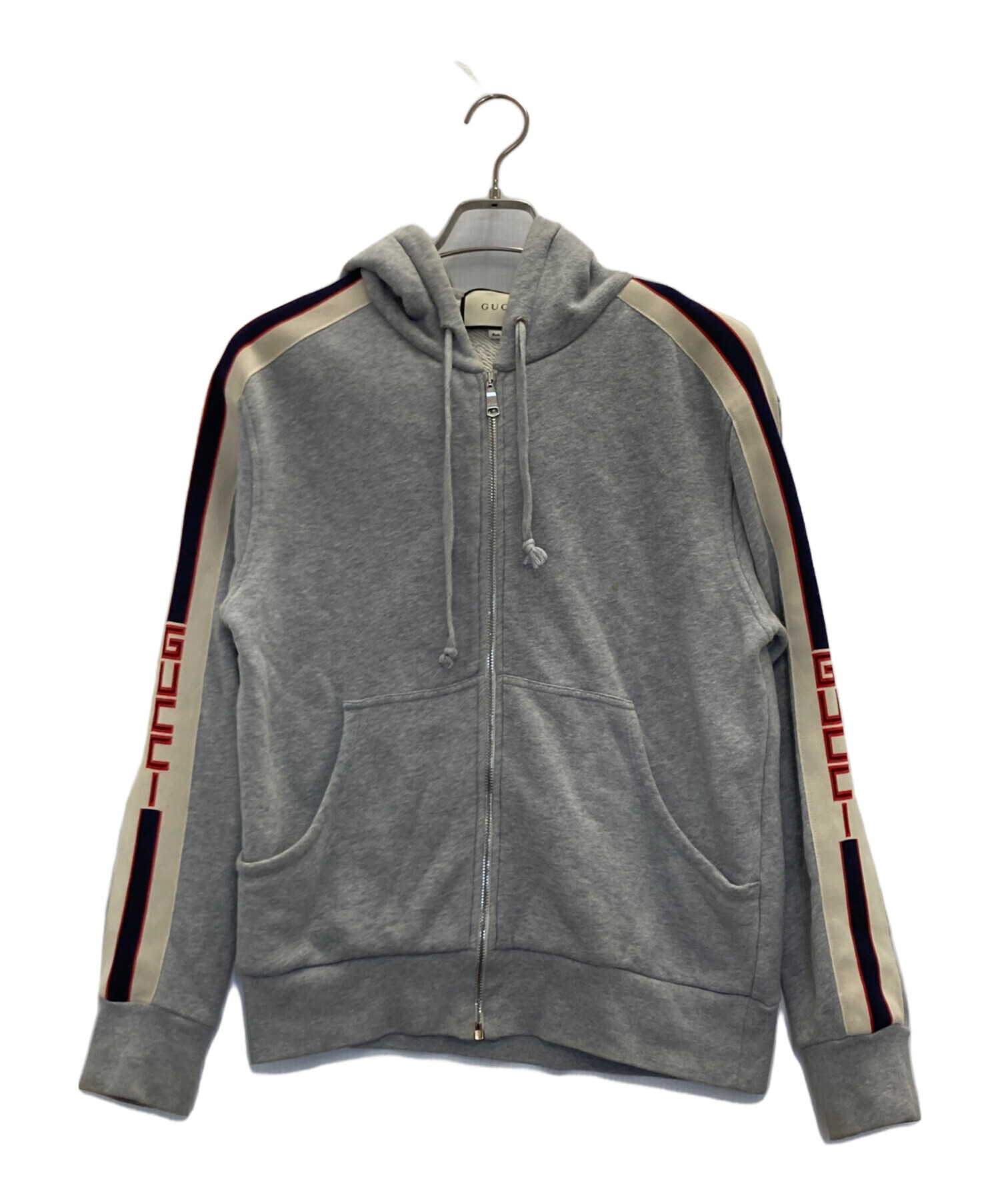GUCCI グレー パーカー XS 美品 中古・古着通販】GUCCI (グッチ) テクニカルライン ジップアップ
