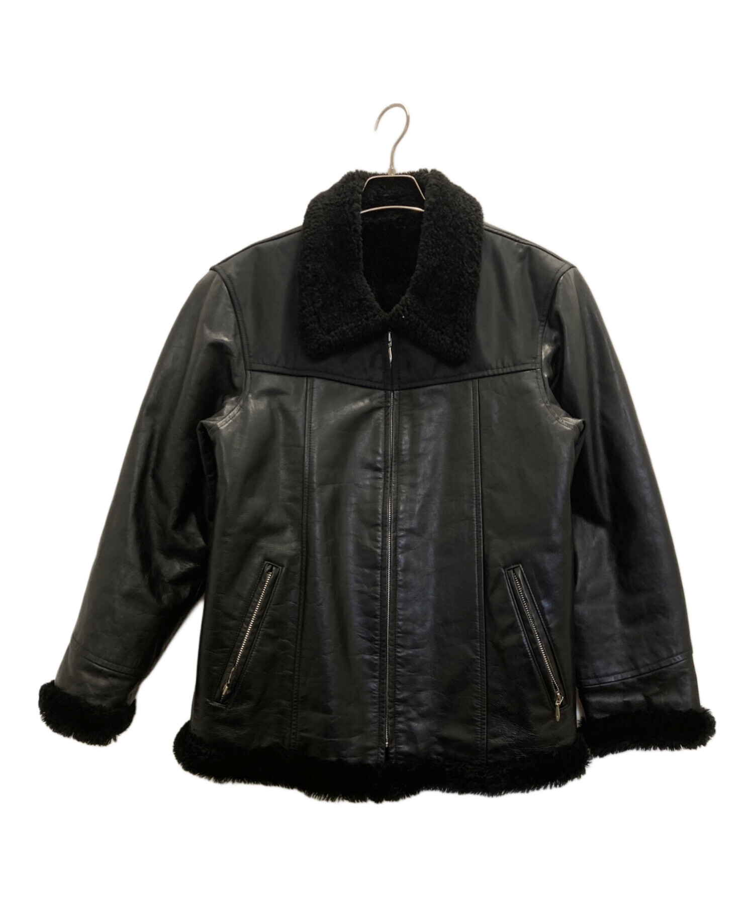 中古・古着通販】ABAHOUSE (アバハウス) レザージャケット ブラック