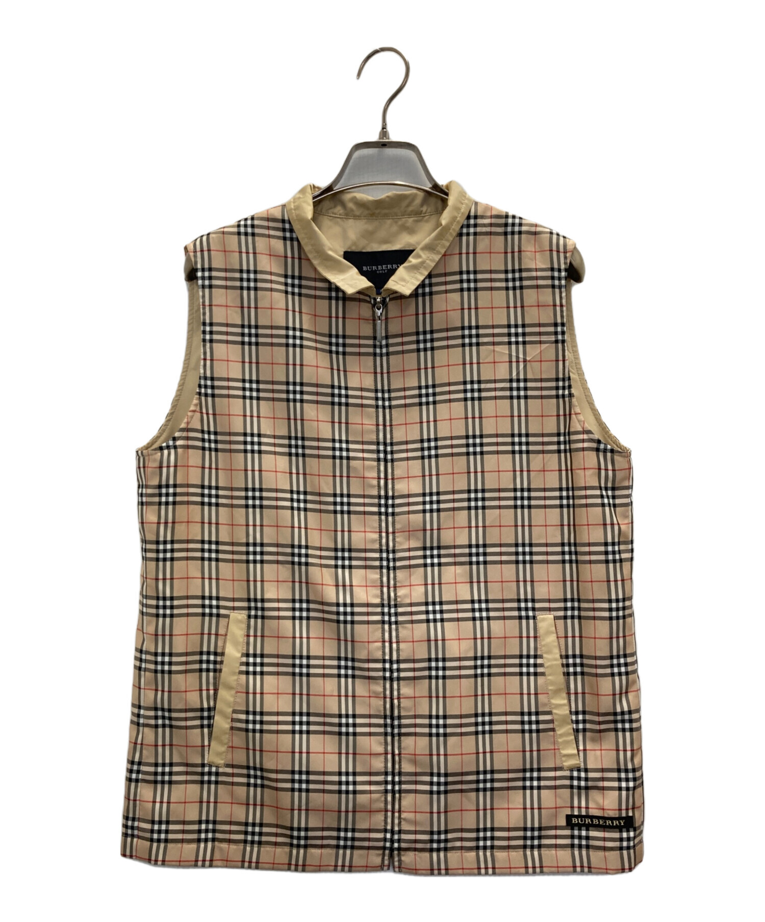 BURBERRY GOLF バーバリーゴルフ　フード　ベスト　ジップアップ 中古・古着通販】BURBERRY GOLF (バーバリーゴルフ) ジップベスト