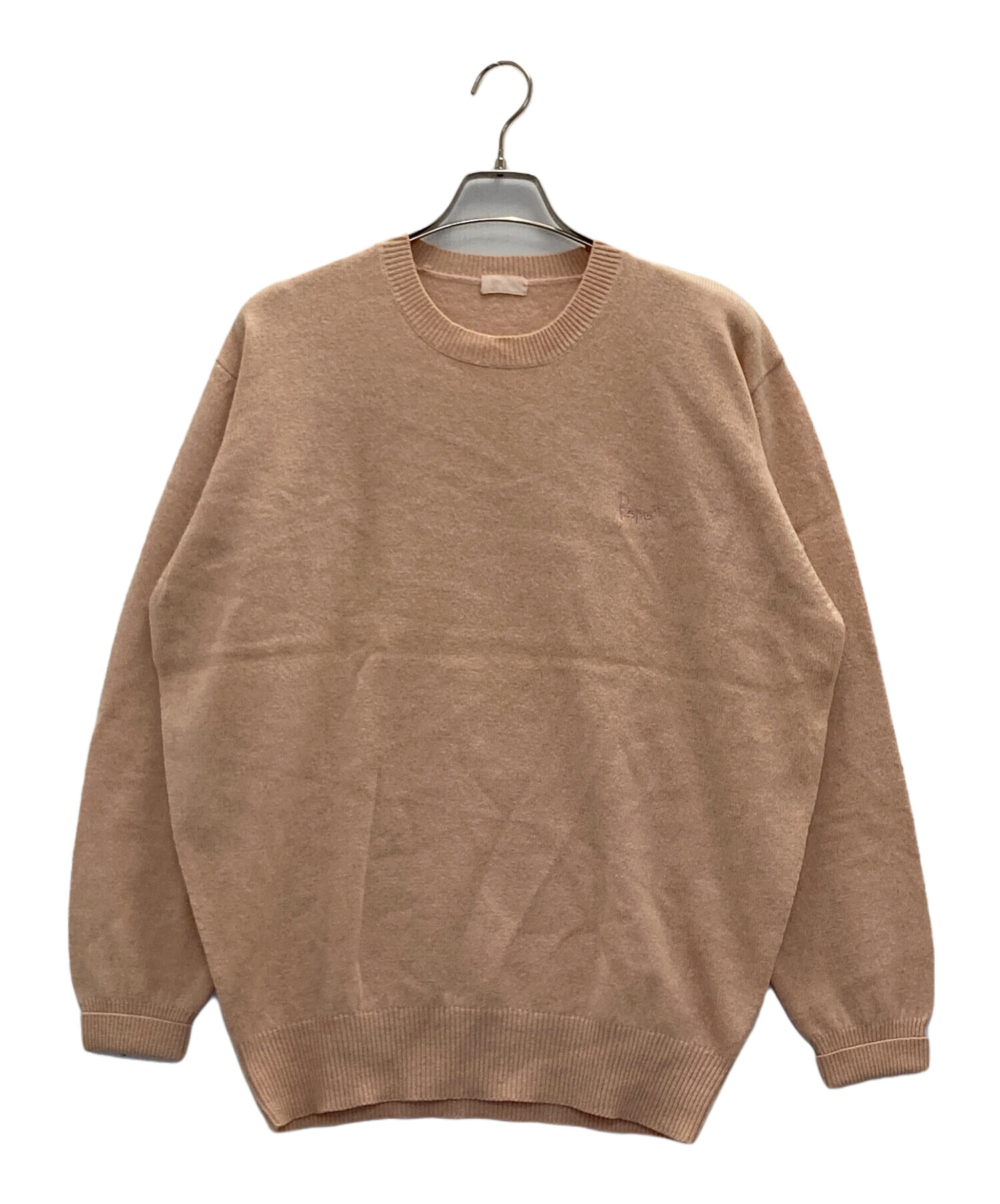 新品 Papas コットンニット/クルーネック/定価25,200- 中古・古着通販】PAPAS (パパス) クルーネックニット ピンク サイズ:L