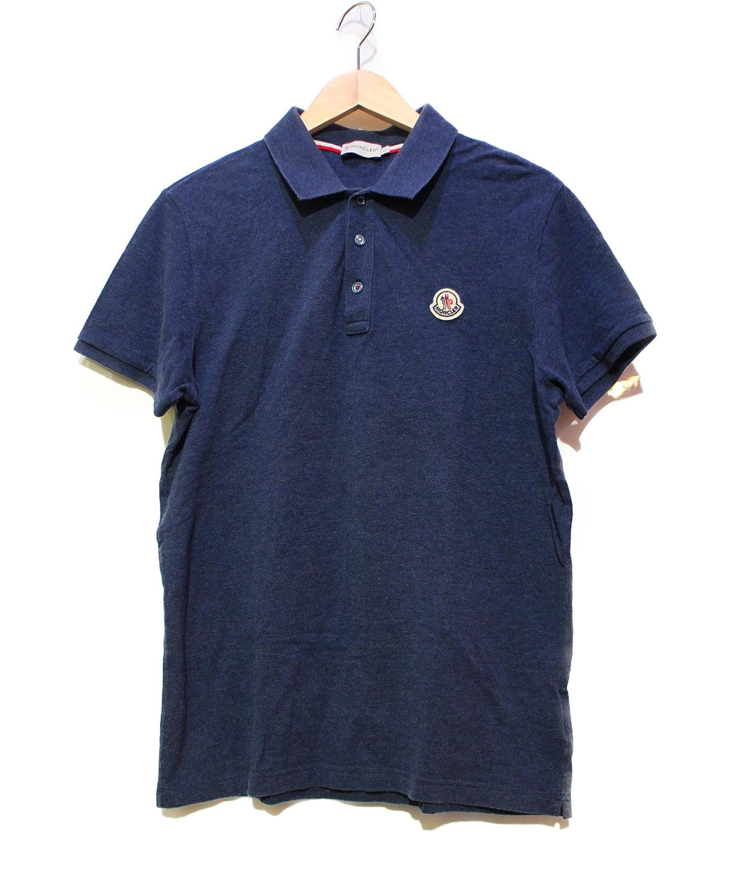 MONCLER 正規　モンクレール ポロシャツ Lサイズ ネイビー 古着 メンズ 中古・古着通販】MONCLER (モンクレール) ポロシャツ ネイビー サイズ