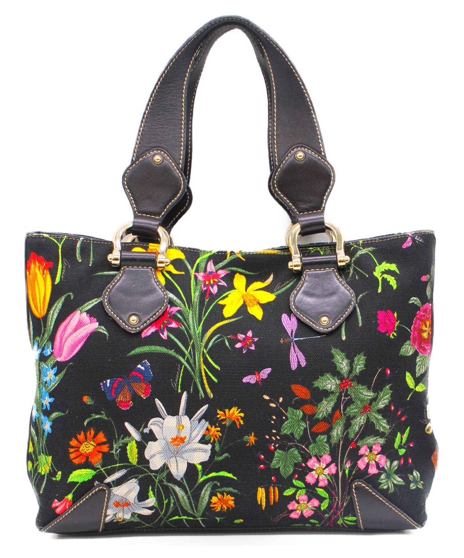 中古・古着通販】GUCCI (グッチ) フローラキャンバストートバッグ 