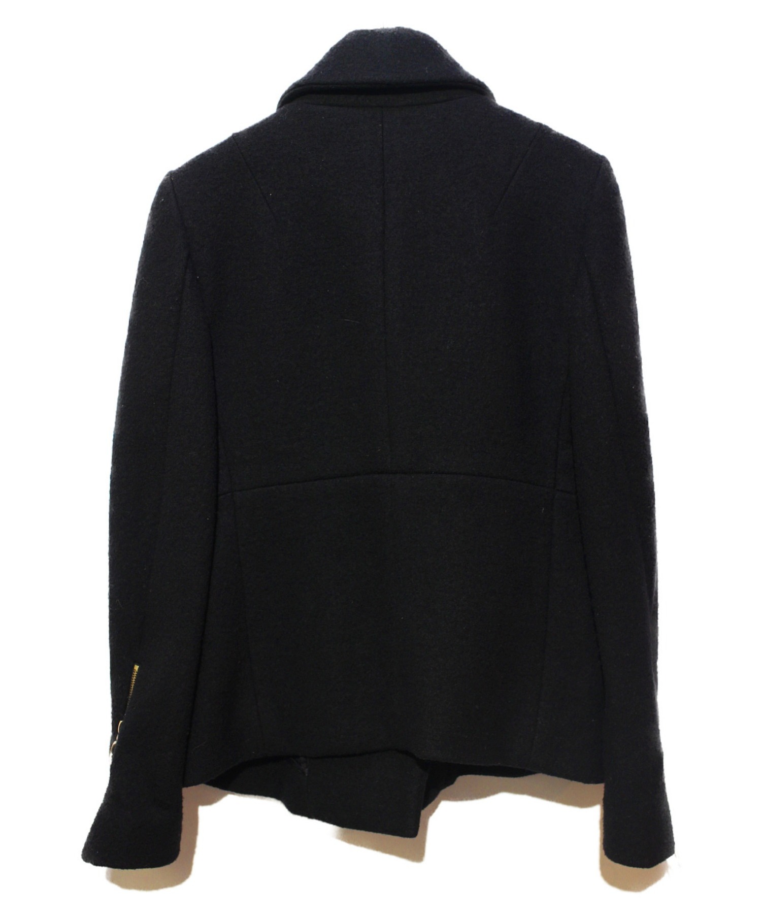 中古・古着通販】Chloe (クロエ) ウールライダースジャケット ブラック