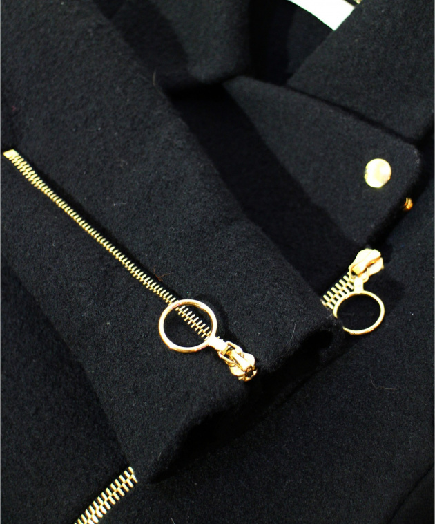 中古・古着通販】Chloe (クロエ) ウールライダースジャケット ブラック