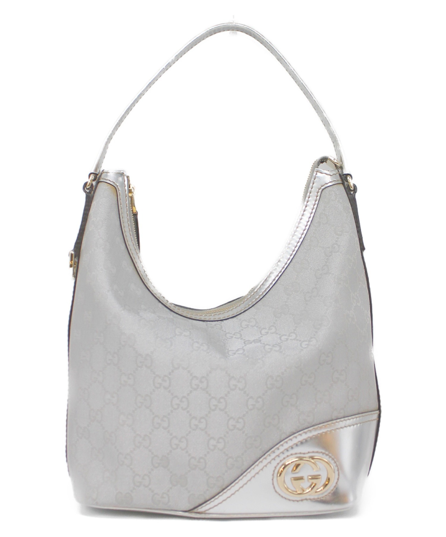 中古・古着通販】GUCCI (グッチ) ワンショルダーバッグ シルバー GG 