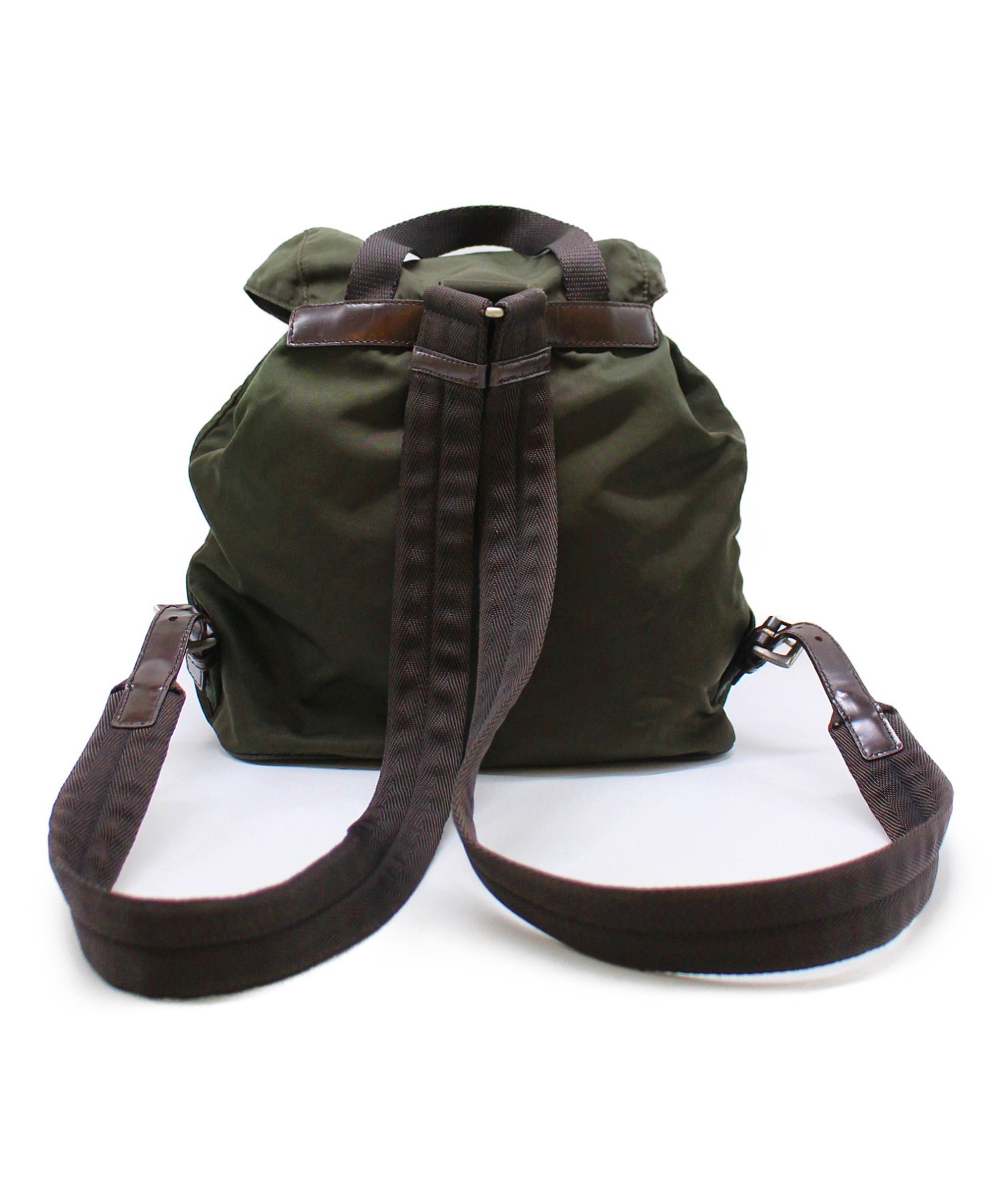 PRADA オリーブグリーン ナイロン リュック バッグ