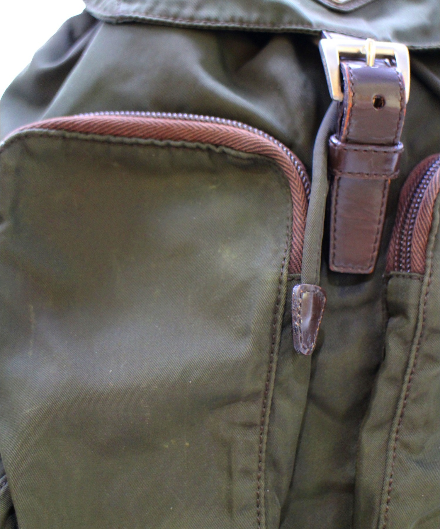 中古・古着通販】PRADA (プラダ) ナイロンミニリュック グリーン