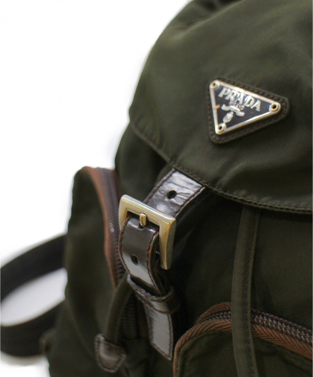 中古・古着通販】PRADA (プラダ) ナイロンミニリュック グリーン
