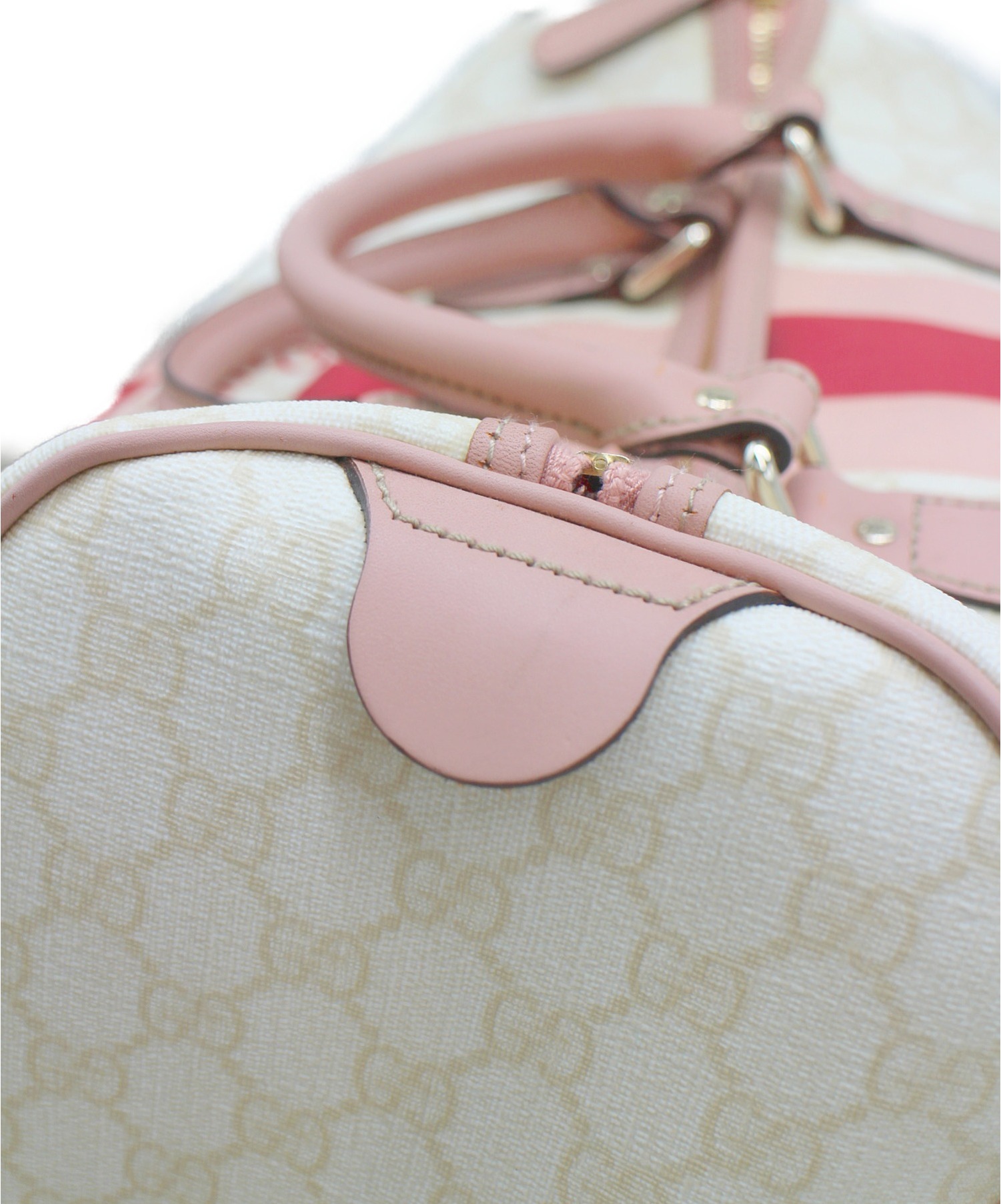 中古・古着通販】GUCCI (グッチ) ミニボストンバッグ アイボリー GG