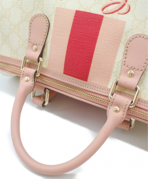 中古・古着通販】GUCCI (グッチ) ミニボストンバッグ アイボリー GG
