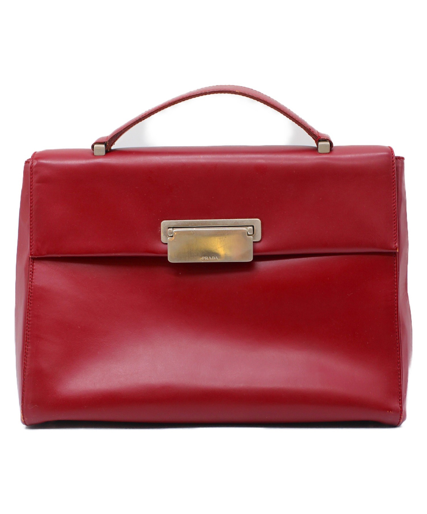 中古・古着通販】PRADA (プラダ) ハンドバッグ レッド サイズ:- B7396 