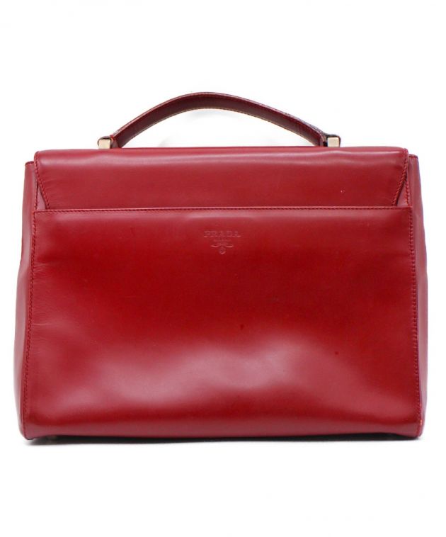 中古・古着通販】PRADA (プラダ) ハンドバッグ レッド サイズ:- B7396