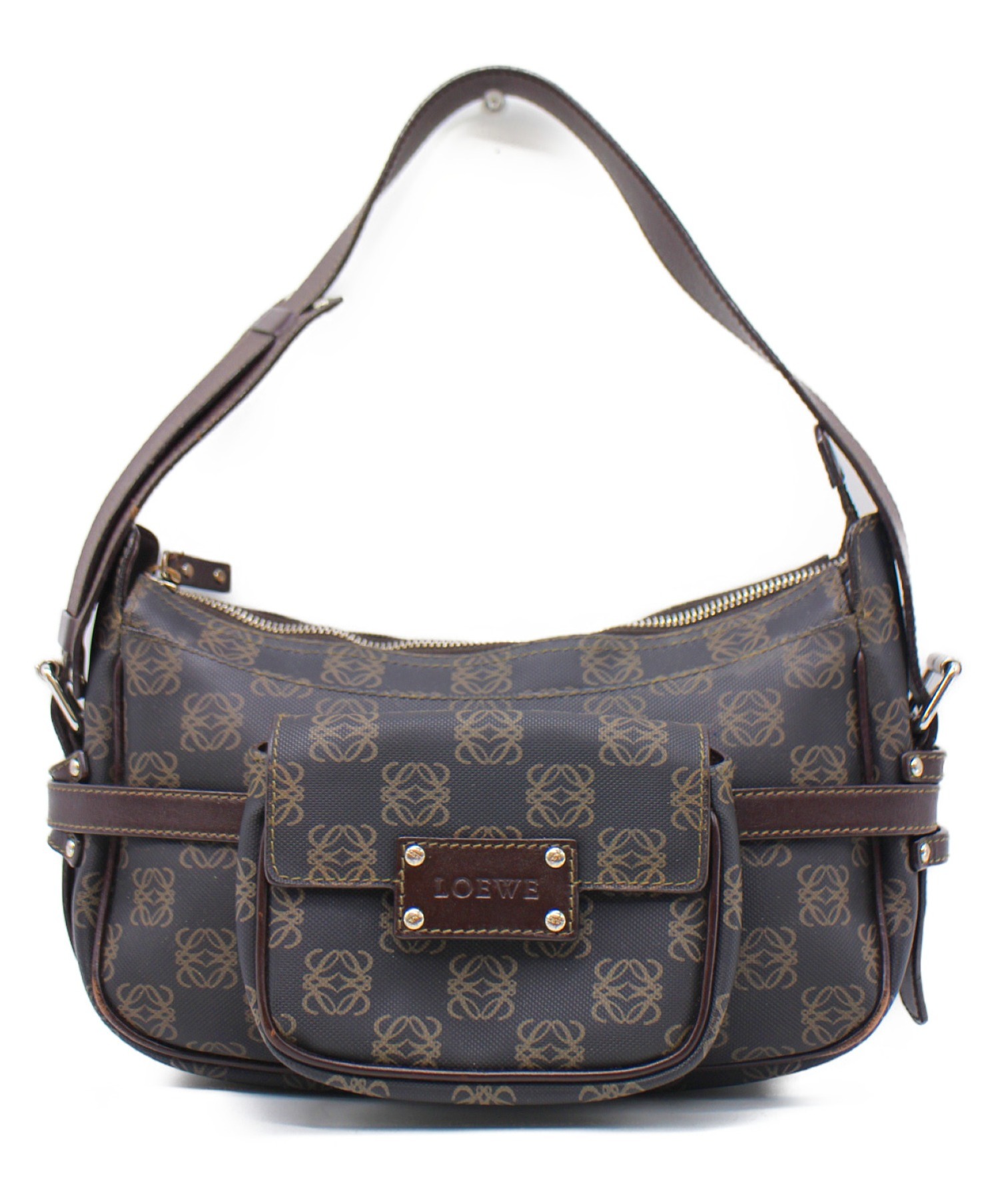中古・古着通販】LOEWE (ロエベ) アナグラム柄ワンショルダーバッグ 