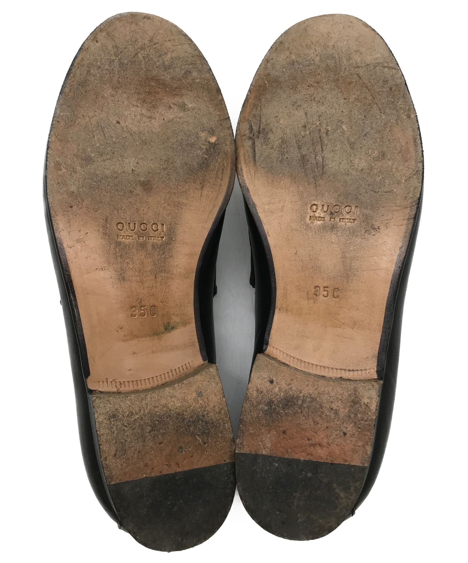 中古・古着通販】GUCCI (グッチ) ビットローファー ブラック サイズ 