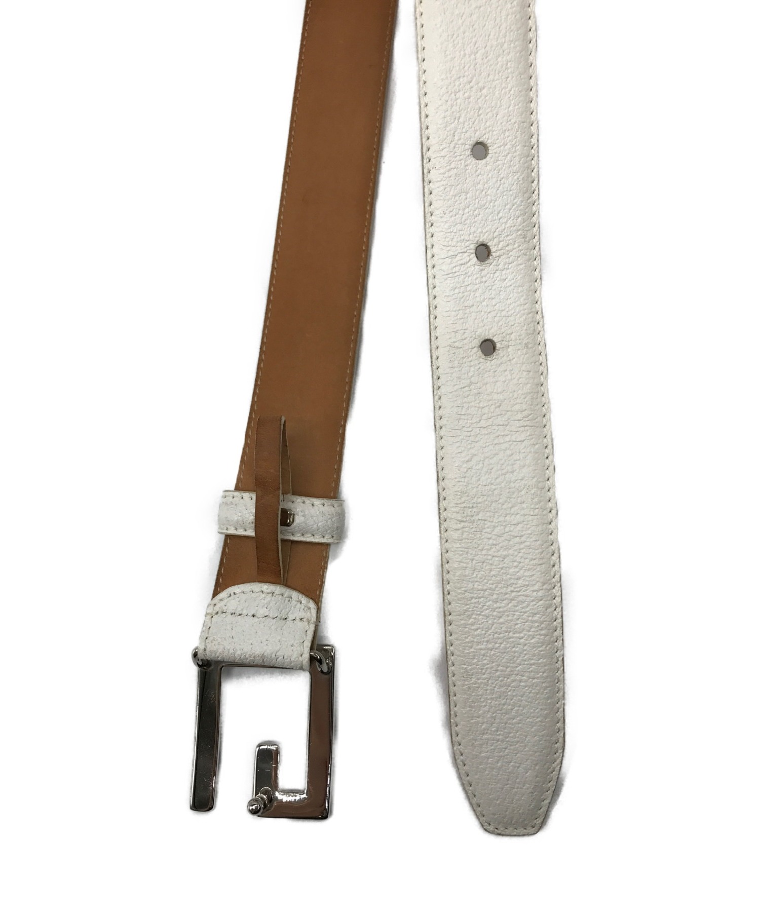 中古・古着通販】GUCCI (グッチ) ロゴ入りバックルレザーベルト