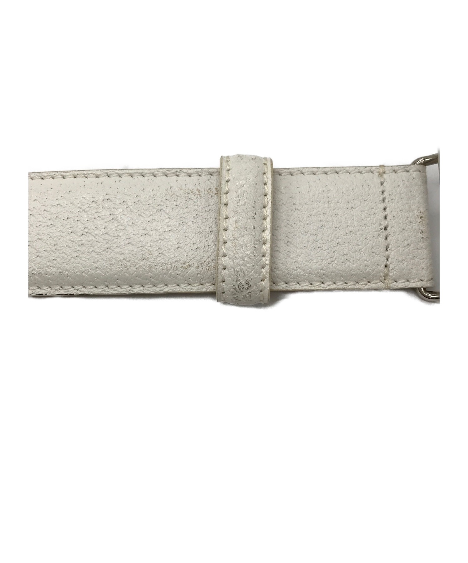 中古・古着通販】GUCCI (グッチ) ロゴ入りバックルレザーベルト 
