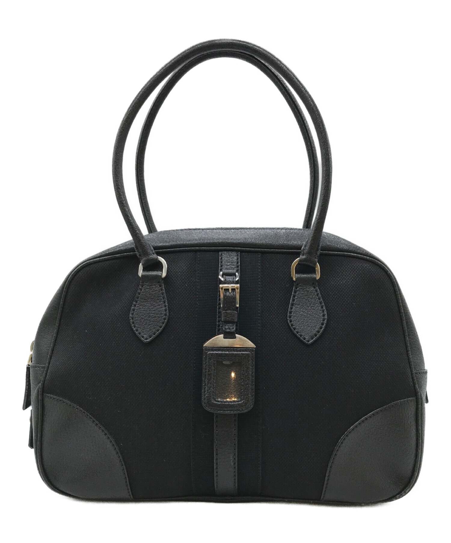 PRADA プラダ ボーリングバック ハンドバック ウール生地 中古・古着通販】PRADA (プラダ) ボーリングバッグ ブラック｜ブランド