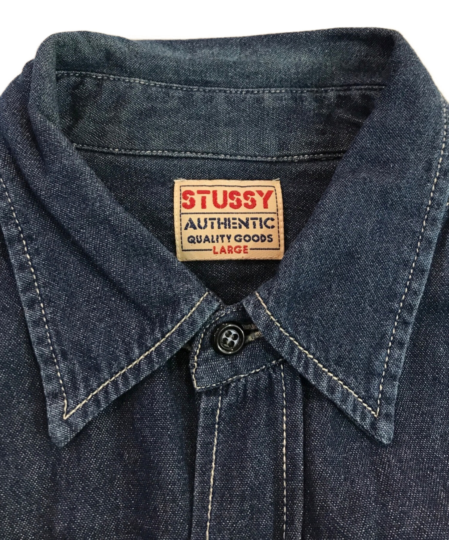 中古・古着通販】stussy (ステューシー) S/Sデニムシャツ インディゴ 