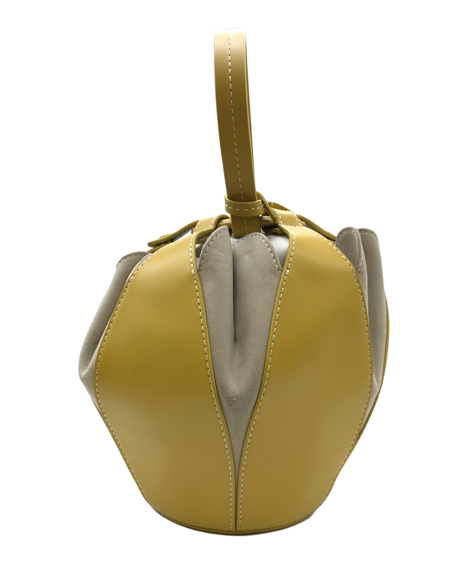 VASIC ヴァジック レザー 巾着型 カバン イエロー 黄色 VASIC