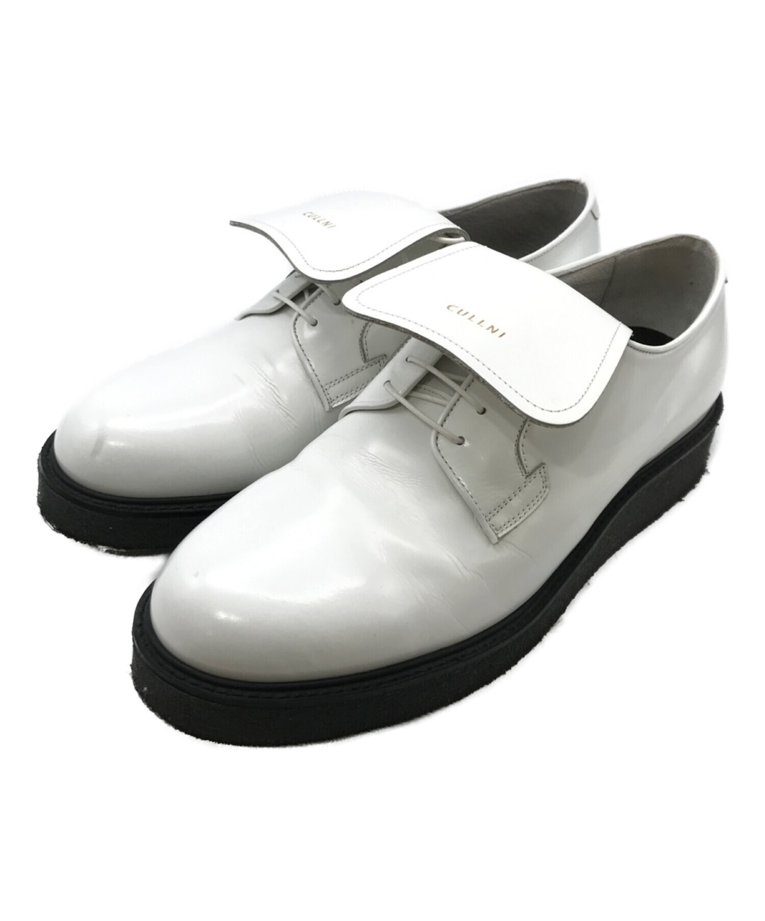 中古・古着通販】CULLNI (クルニ) レザータンドレスシューズ ホワイト
