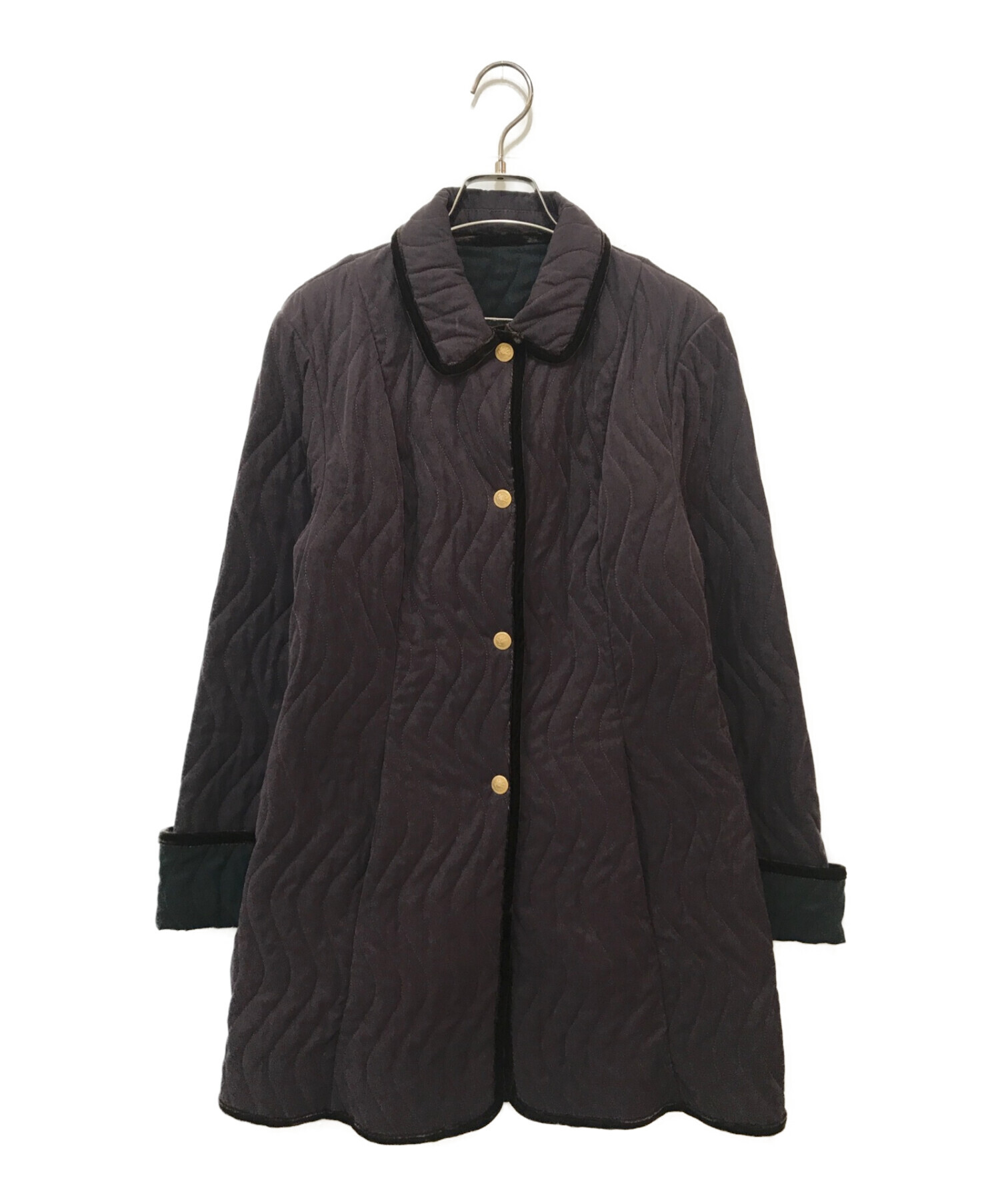 YU様 38 Mサイズ エトロ チェスターコート ロング丈 ベロア ペイズリー