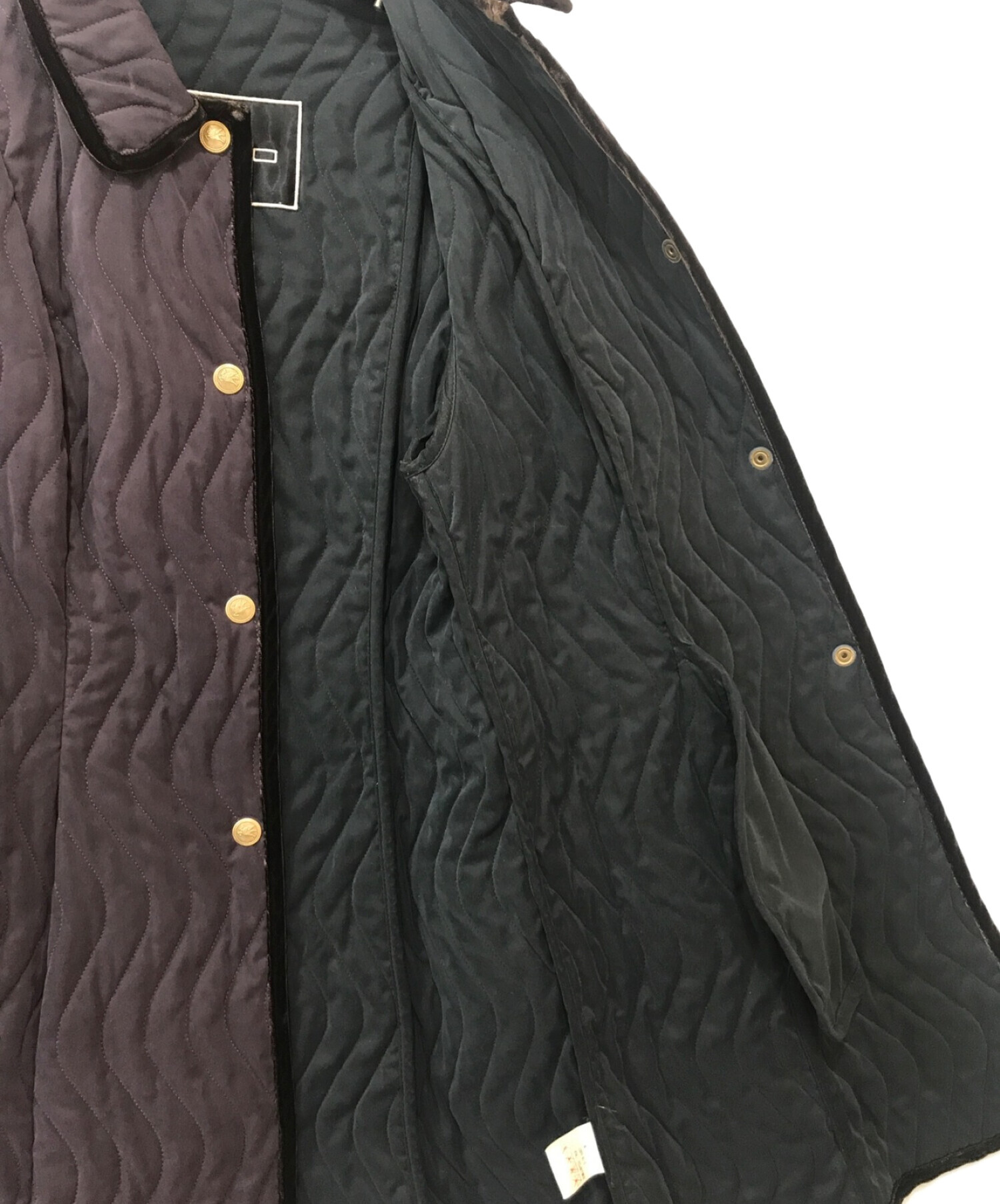 中古・古着通販】ETRO (エトロ) ベロアパイピングキルティング