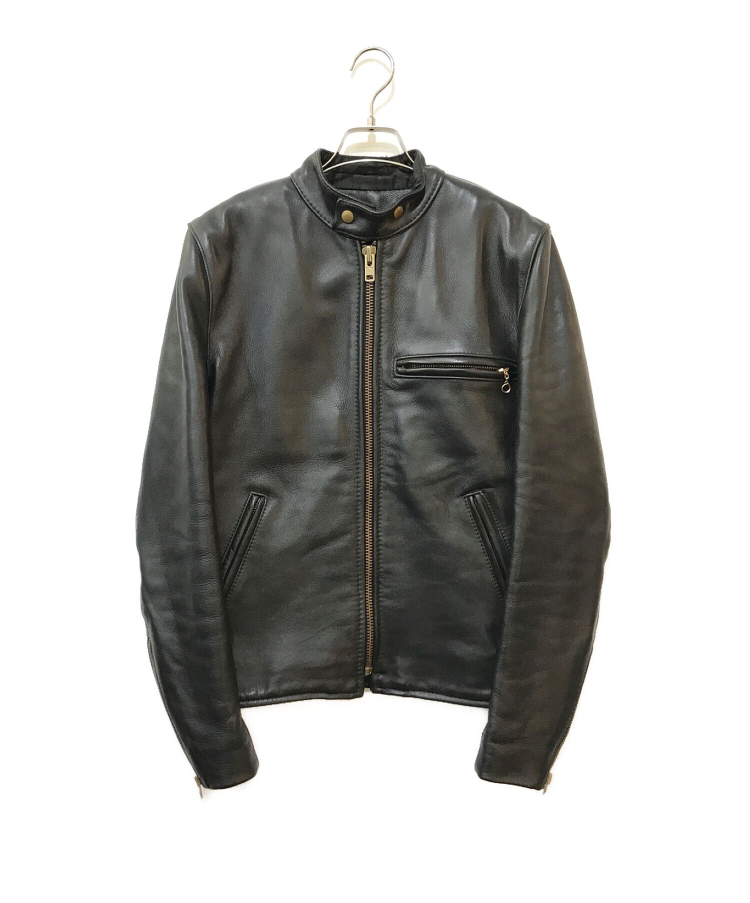 中古・古着通販】VANSON (バンソン) レザージャケット ブラック サイズ