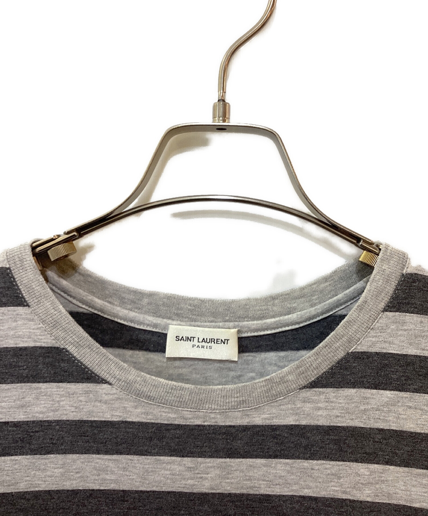 Saint Laurent paris ボーダー カットソー 中古・古着通販】Saint Laurent Paris (サンローランパリ) ボーダー