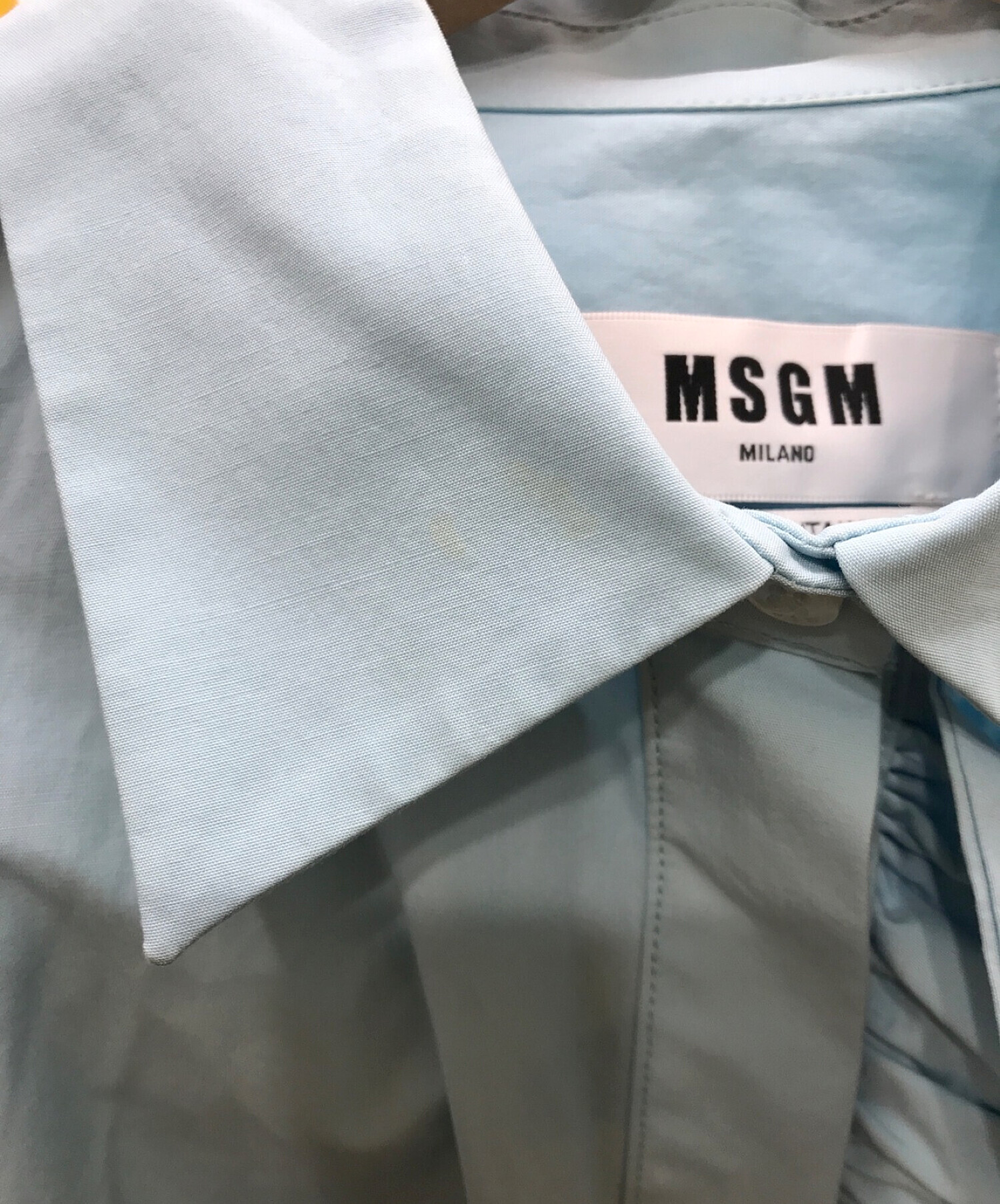 中古・古着通販】MSGM (エムエスジーエム) フリルロングシャツブラウス 