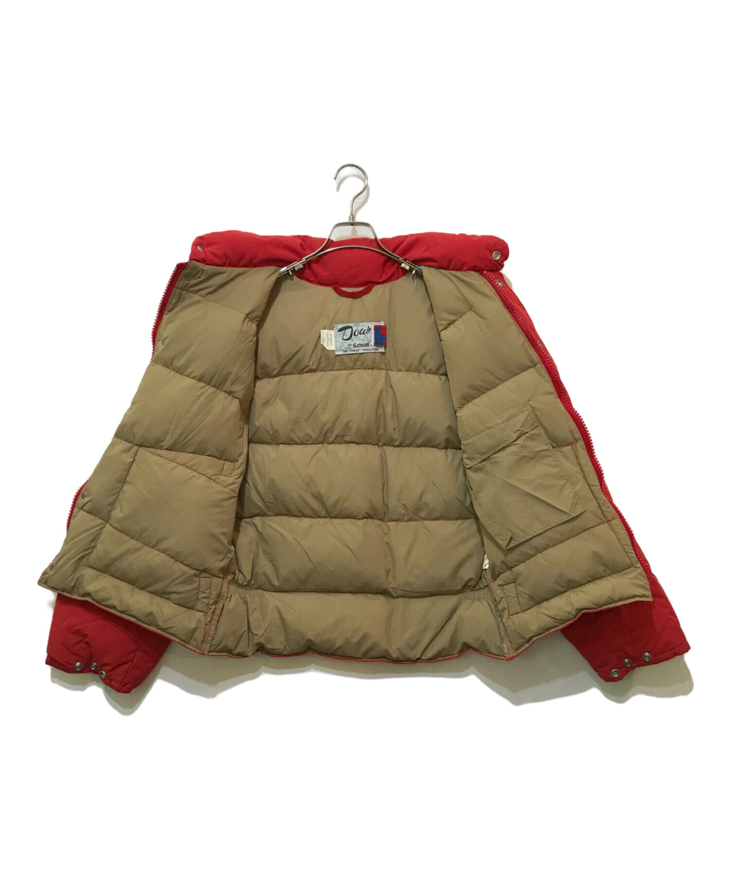 中古・古着通販】Schott (ショット) ダウンジャケット レッド サイズ:M