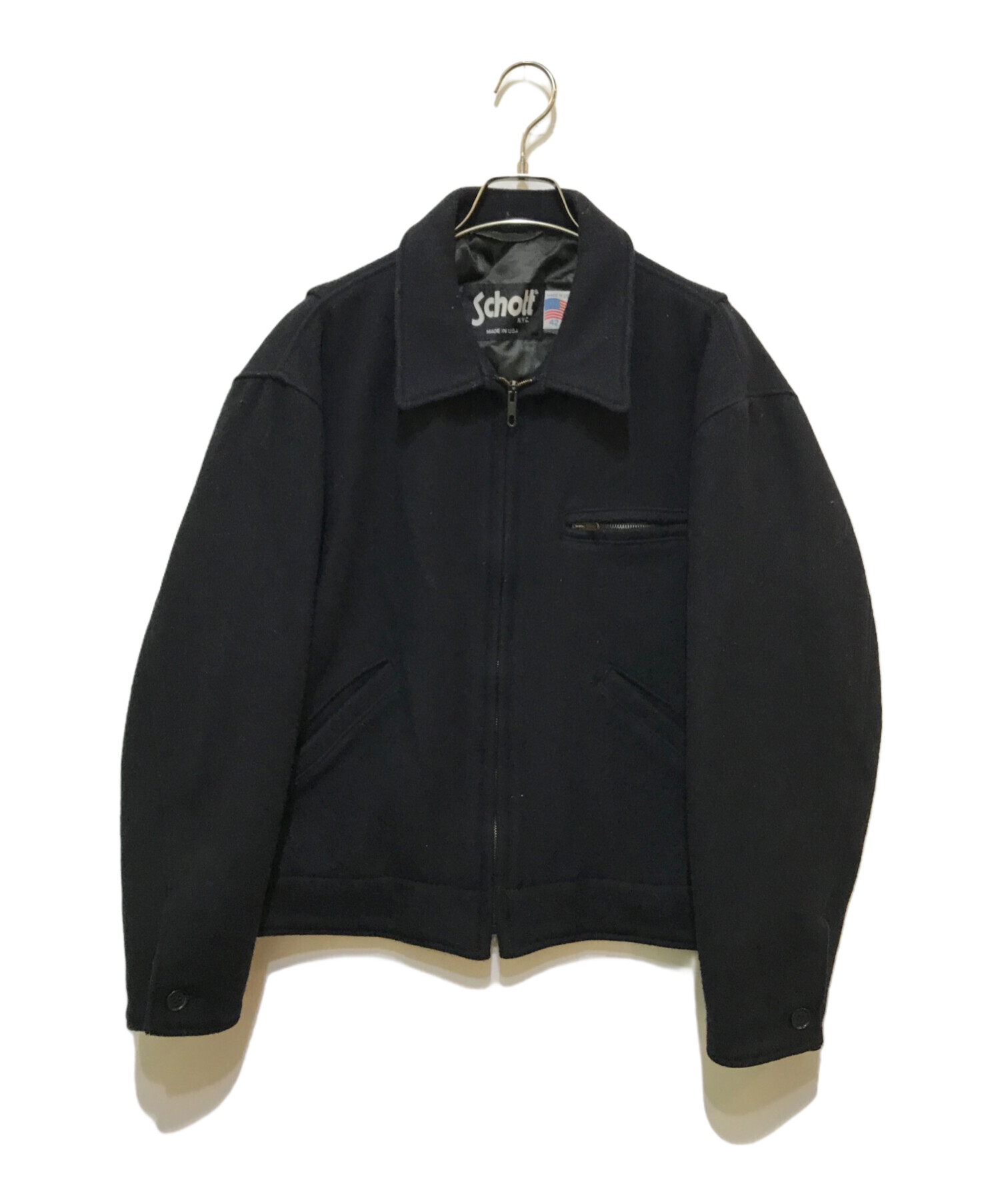 中古・古着通販】Schott (ショット) WOOL WORK JACKET ブラック サイズ