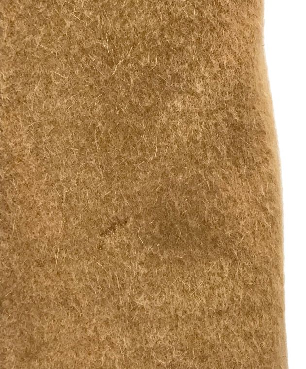 Mame Kurogouchi ウールシャギー ノーカラーロングコート mame kurogouchi ウールシャギーコート