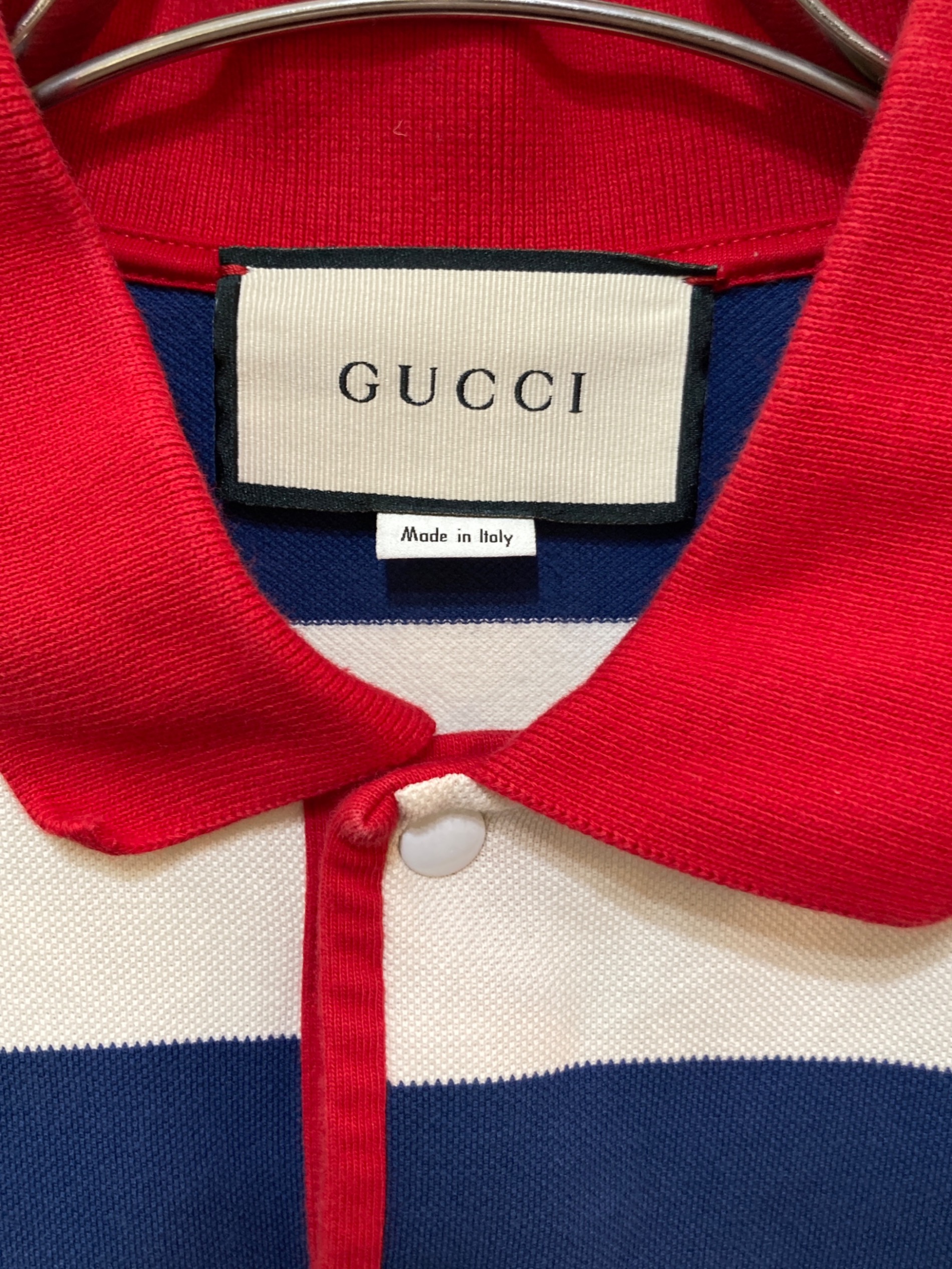 中古・古着通販】GUCCI (グッチ) エンブロイダリーポロシャツ 581976