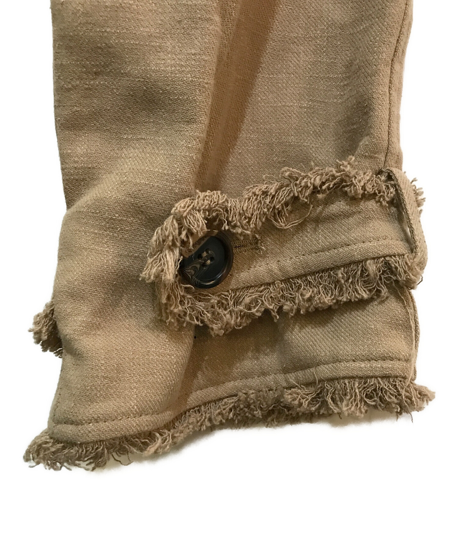 中古・古着通販】glam lips (グラムリップス) フリンジコート ベージュ