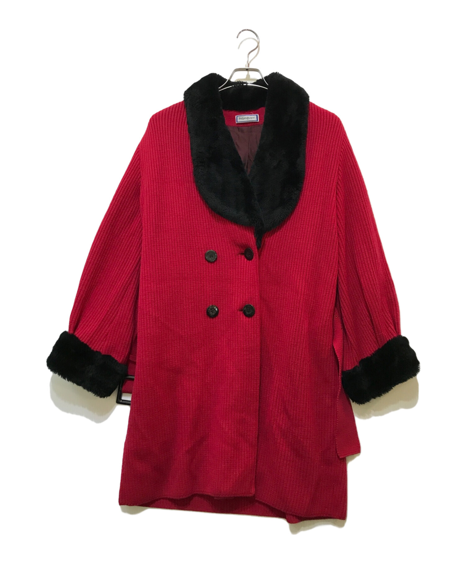 【希少】YVES SAINT LAUREN フェイクファー コート Yves Saintlaurent ファーコート 希少】YVES SAINT LAUREN フェイク