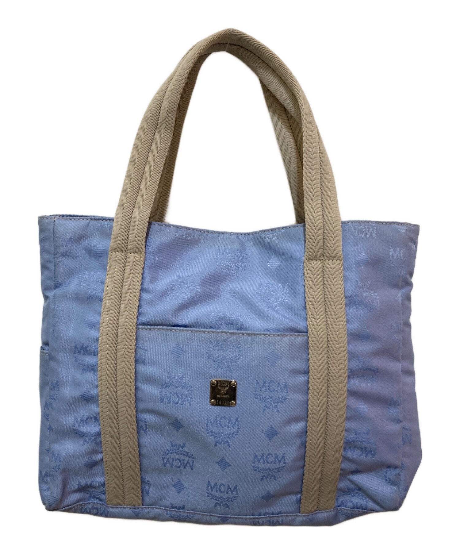 中古・古着通販】MCM (エムシーエム) ナイロントートバッグ スカイ